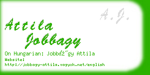 attila jobbagy business card